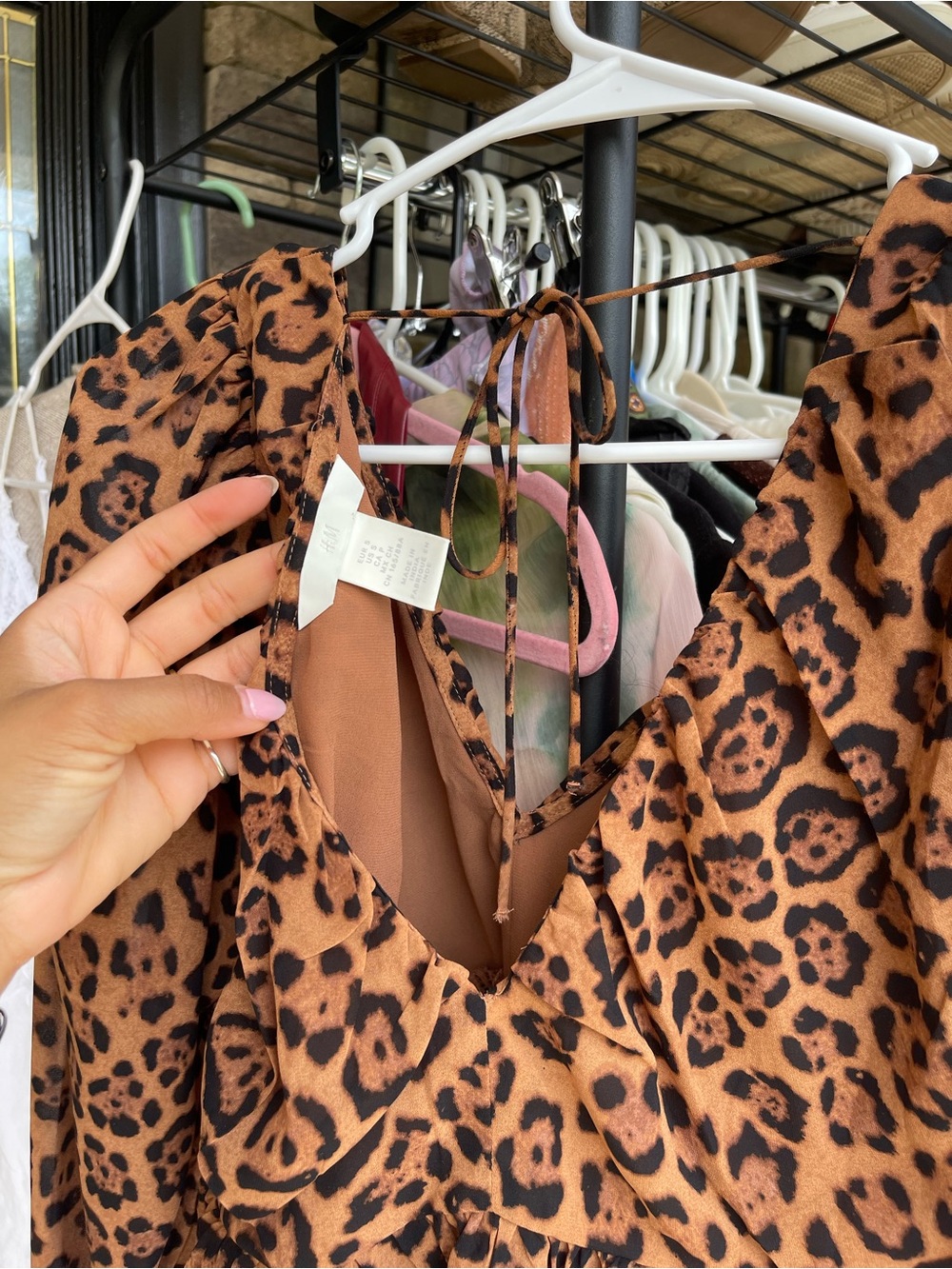 H&M Brown and Black Leopard Print Women's Blouse